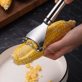1pc Stainless Steel Corn Stripper Corns Threshing Device Easy Peeling Corn Kerneler Peeler Fruit &amp; Vegetable Tools/Corns Strippe